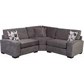 Clayton Sectional Sofa in Charcoal Gray Microfiber