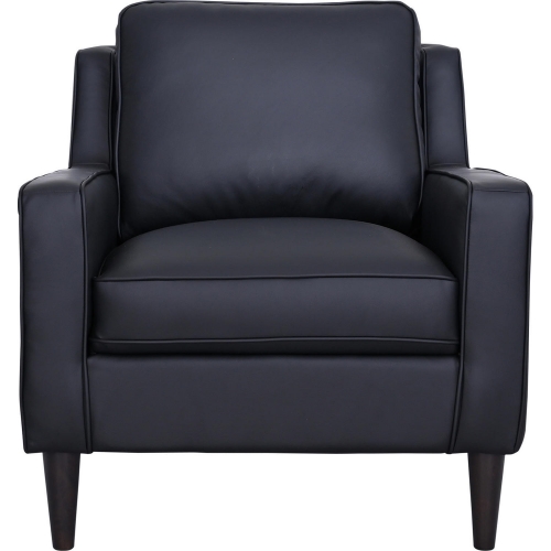 Lazio Accent Chair in Black Leather