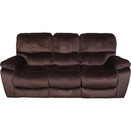 Ramsey Manual Reclining Sofa in Brown Microfiber