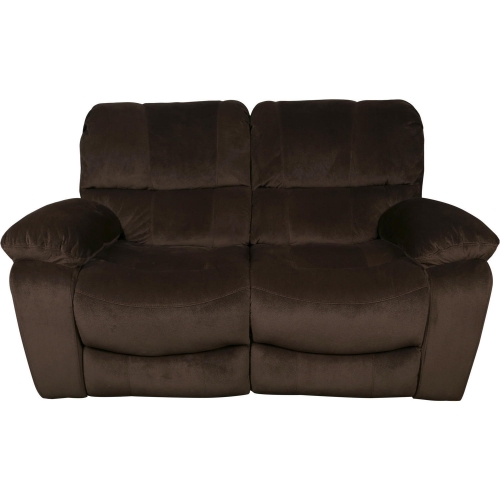 Ramsey Manual Dual Reclining Loveseat in Brown Microfiber