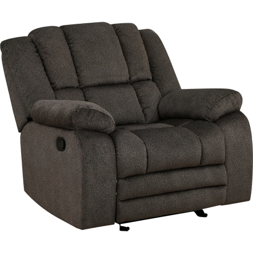 Knox Manual Recliner in Gray Microfiber