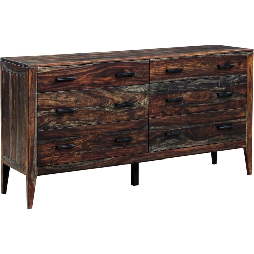 Fall River Dresser in Black Walnut Finish Solid Sheesham Wood