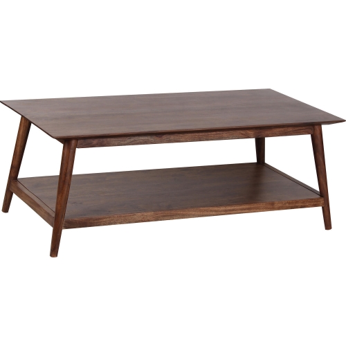 Portola Coffee Table in Walnut Finish Solid Acacia Wood