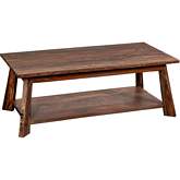 Kalispell Coffee Table in Honey Brown Finish Solid Sheesham Wood