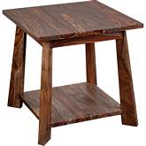 Kalispell End Table in Honey Brown Finish Solid Sheesham Wood