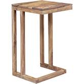 Urban End Table in Natural Finish Solid Sheesham Wood (Set of 2)