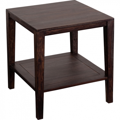 Fall River End Table in Black Walnut Finish Solid Sheesham Wood