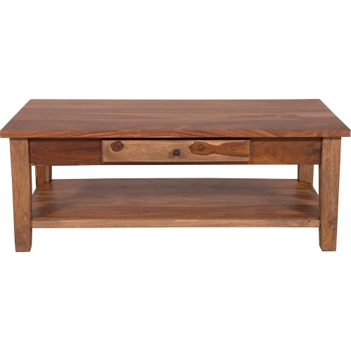 Taos Coffee Table in Brown Finish Solid Sheesham Wood