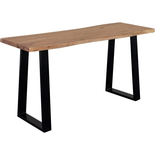 Manzanita Console Table in Natural Finish Live Edge Wood & Black Metal