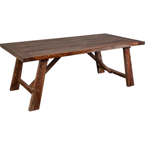 Kalispell Dining Table in Honey Brown Finish Solid Sheesham Wood