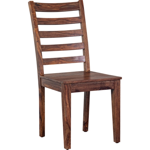 Sonora Dining Chair in Brown Finish Solid Sheesham Wood (Set of 2)