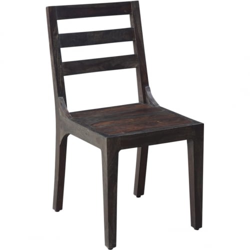 Fall River Dining Chair in Brown Finish Solid Sheesham Wood (Set of 2)