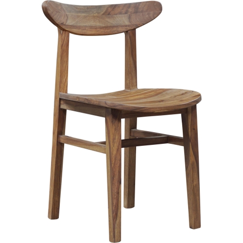 Fusion Dining Chair in Natural Finish Solid Sheesham Wood (Set of 2)