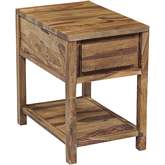 Urban End Table in Natural Finish Solid Sheesham Wood