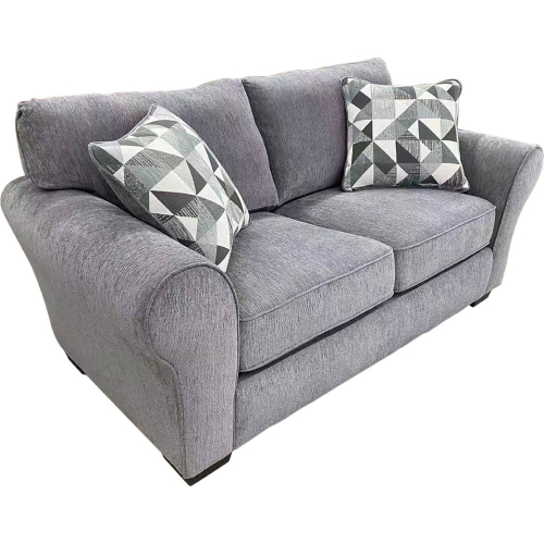 Savannah Loveseat in Gray Chenille Fabric