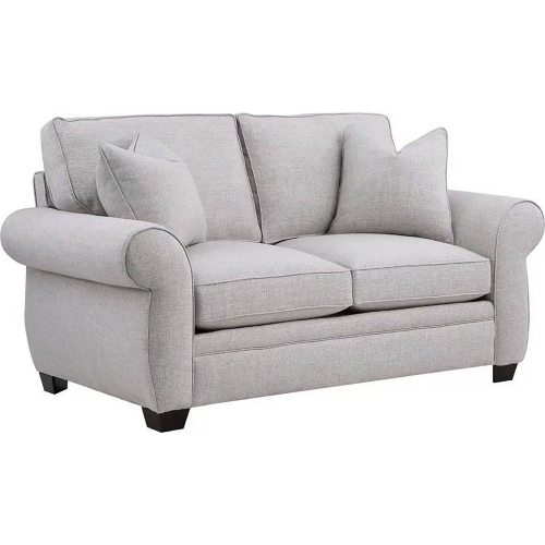 Oasis Overstuffed Loveseat in Cream Oatmeal Fabric