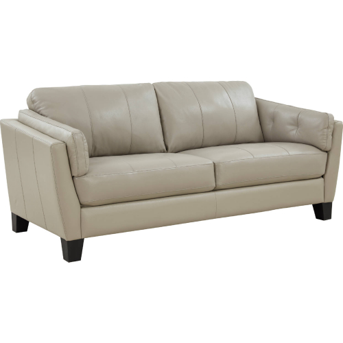 Bergamo Sofa in Tufted Cream Top Grain Leather