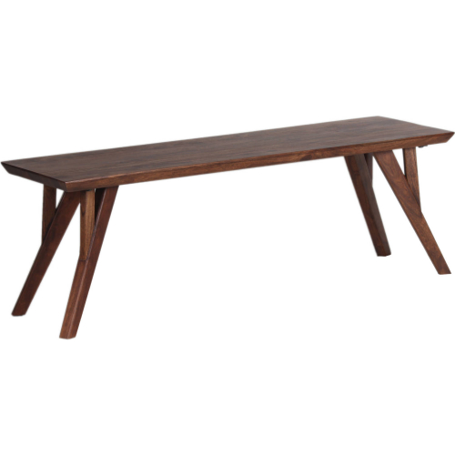 Portola Dining Bench in Brown Solid Acacia Wood