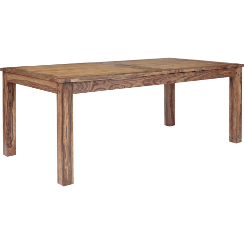 Urban 80" Double Leaf Dining Table in Brown Solid Sheesham Wood