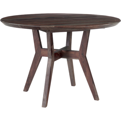 Fall River 45" Dining Table in Black Walnut Finish Solid Wood