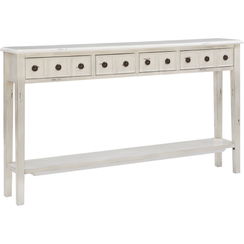 Sadie 63" Console Table in Distressed Cream