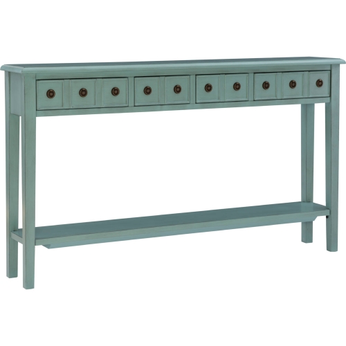 Sadie 63" Console Table in Glazed Teal Blue