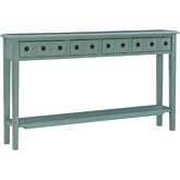 Sadie 63" Console Table in Glazed Teal Blue