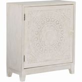 Grace Accent Cabinet in Antique Smokey White Glaze Wood