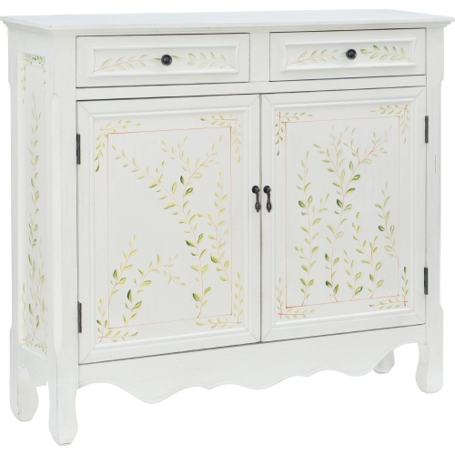 2 Door Console Table in Hand Painted White