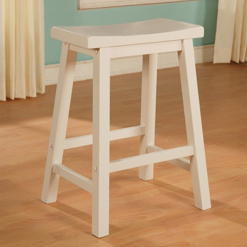 Color Story Pure White Counter Height Stool