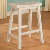 Color Story Pure White Counter Height Stool