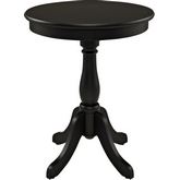 Round Black Occasional Table