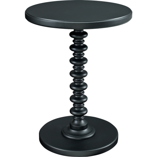 Black Round Spindle Occasional Table