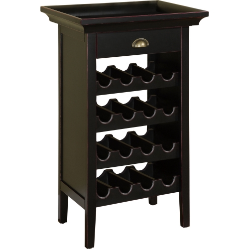 Black w/ Merlot Rub through Wine Cabinet