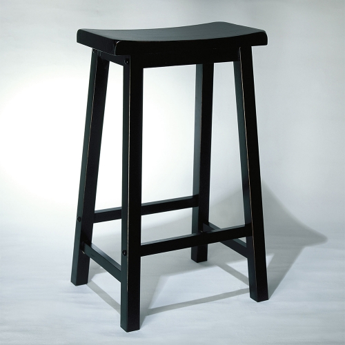 Antique Black w/ Sand Through Terra Cotta Bar Stool with29" Seat Height