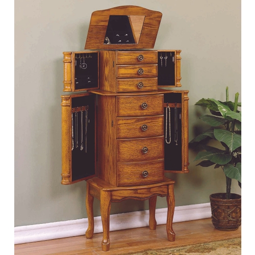 Woodland Oak Jewelry Armoire