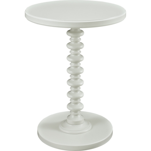 White Round Spindle Table