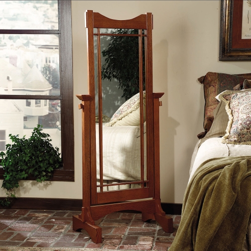 Mission Oak Cheval Mirror