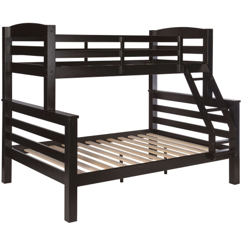 Levi Twin over Full Bunk Bed in Black Pine