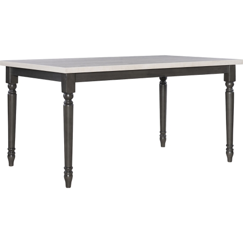 Willow 59" Dining Table in Dark Grey & Smoke White Wood