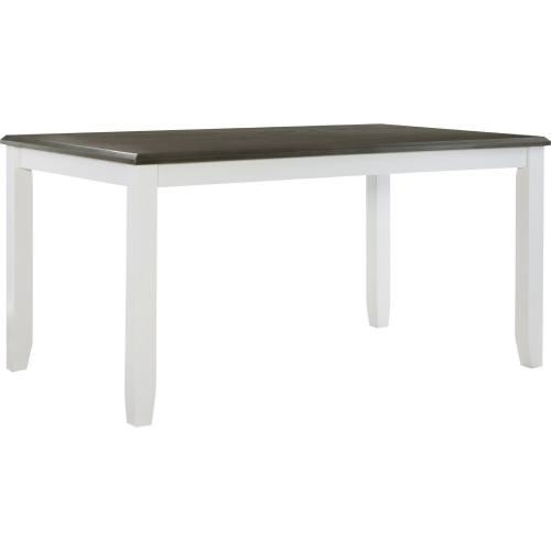 Jane 60" Dining Table Vanilla White w/ Gray Top