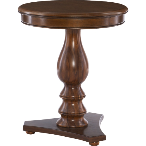 Stanton Round Accent Side Table in Hazelnut