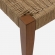 Cadence Dining Bench in Brown Wood & Rope
