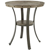 Franklin 36" Pub Height Dining Table in Grey Wood & Metal