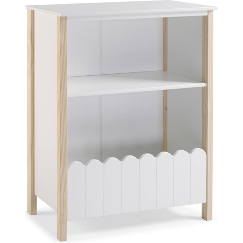 Millie Bookcase in White & Natural Wood