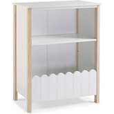 Millie Bookcase in White & Natural Wood