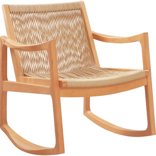 Jeno Rocking Chair Natural Woven Rope & Wood