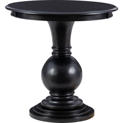 Adeline Round Accent Side Table in Black