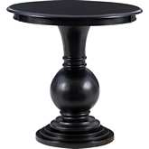 Adeline Round Accent Side Table in Black