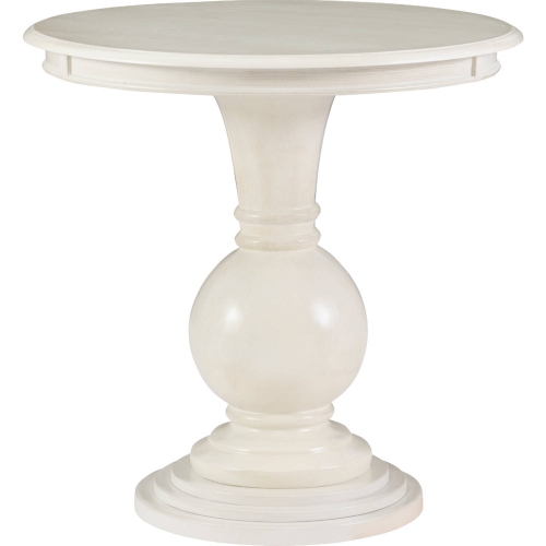 Adeline Round Accent Side Table in Cream